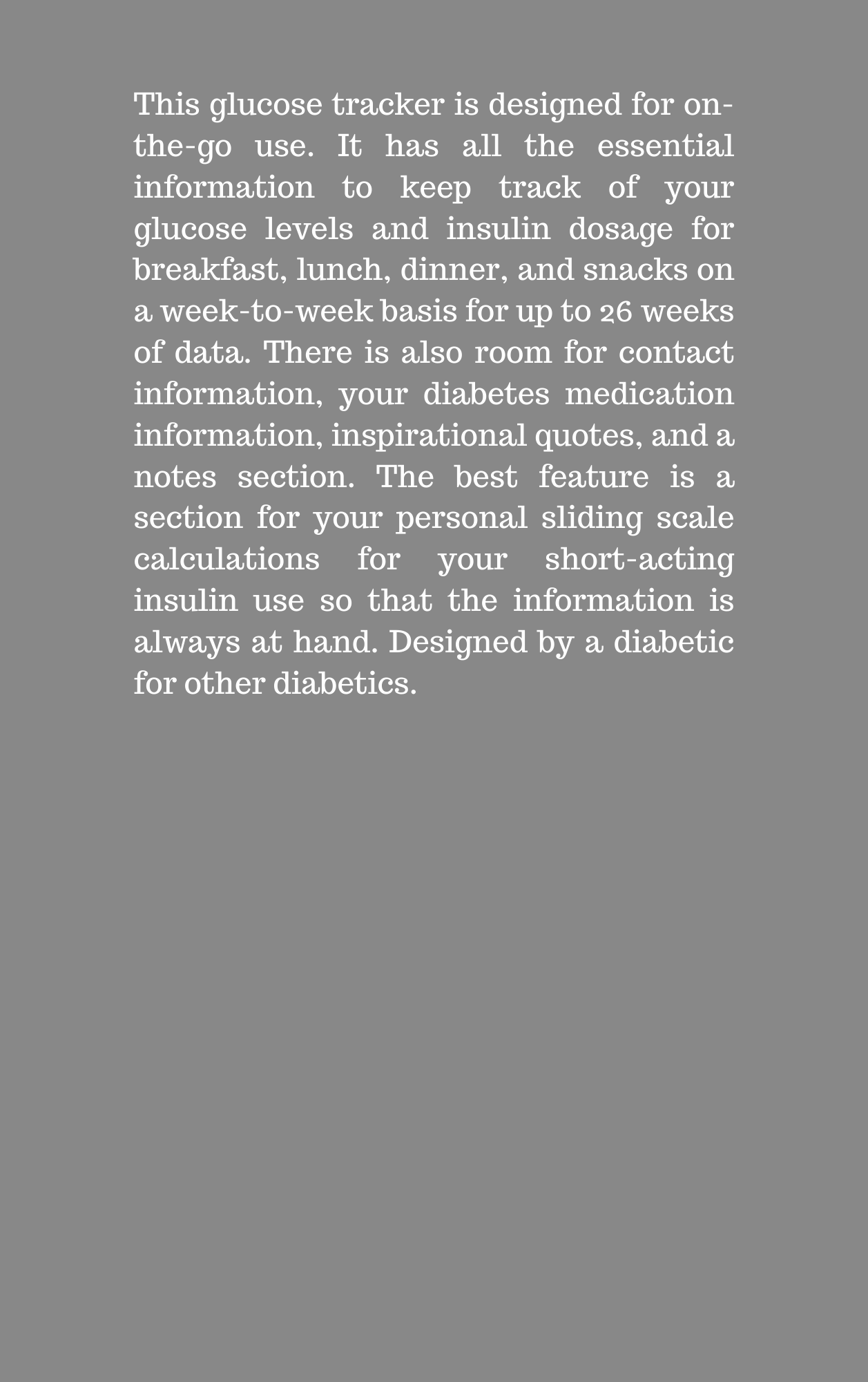 Glucose & Insulin Logbook